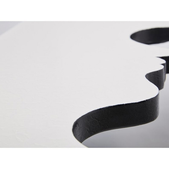 Image 1 of Tavolino vintage in ferro e legno di Jean Marais per Poltrona, Italia 1972