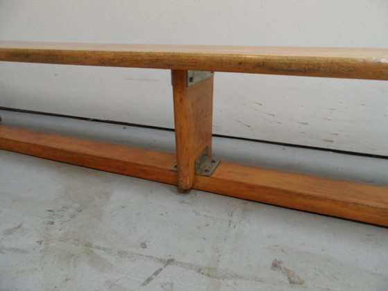 Image 1 of Banc d'école vintage avec table tournante 1960's