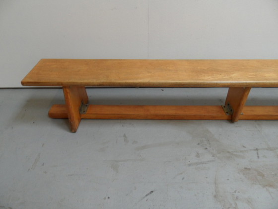 Image 1 of Banc d'école vintage avec table tournante 1960's