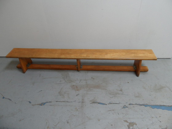 Image 1 of Banc d'école vintage avec table tournante 1960's