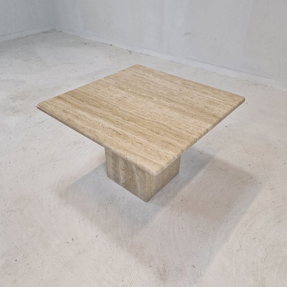 Image 1 of Vintage travertine coffee table, Italy 1980