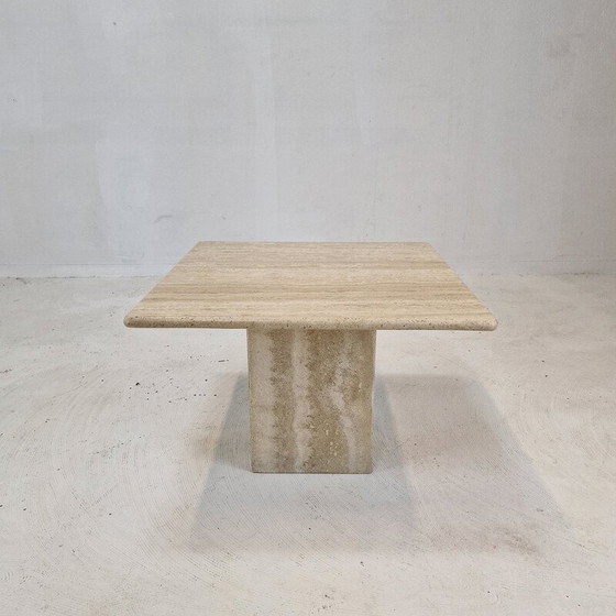 Image 1 of Vintage travertine coffee table, Italy 1980