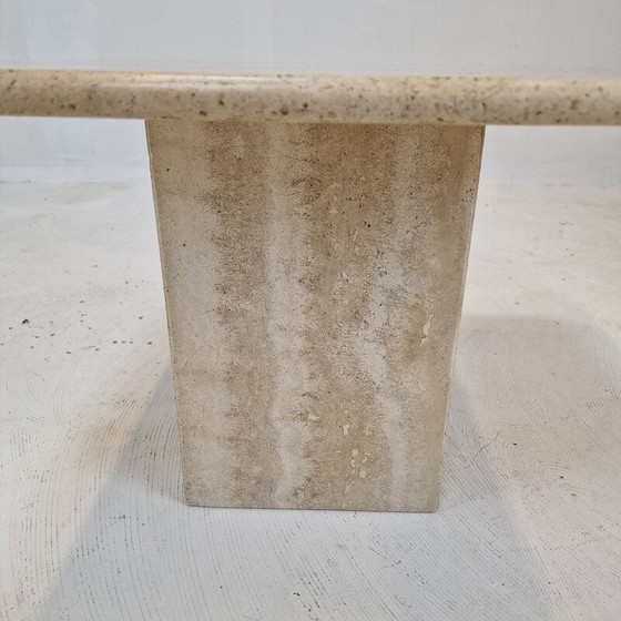 Image 1 of Vintage travertine coffee table, Italy 1980