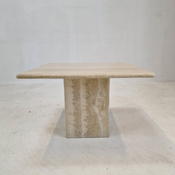 Image 1 of Vintage travertine coffee table, Italy 1980