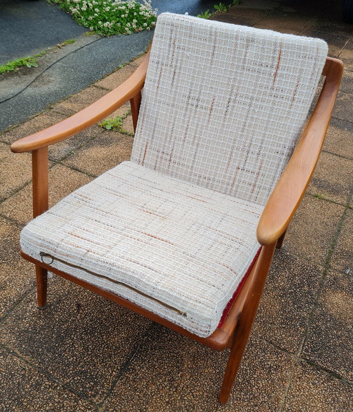 Fauteuil Scandinave En Teck, Années 1960