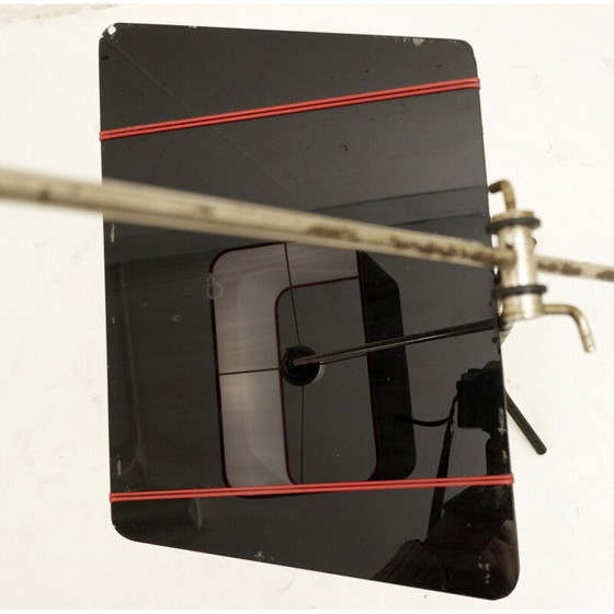 Image 1 of Mid-century floor lamp with black glass table