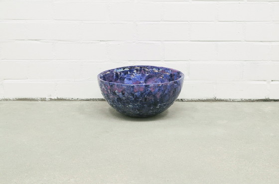 Image 1 of Large Purple Ceramic Bowl