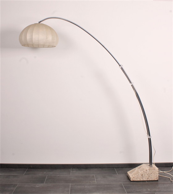 Image 1 of Hustadt arc lamp with marble base