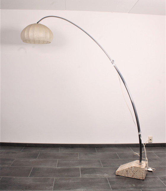 Image 1 of Hustadt arc lamp with marble base