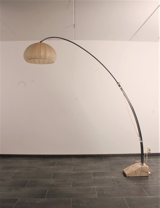 Image 1 of Hustadt arc lamp with marble base