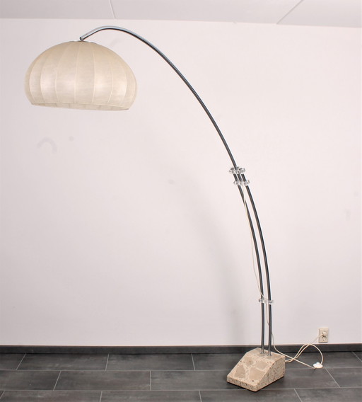 Hustadt arc lamp with marble base