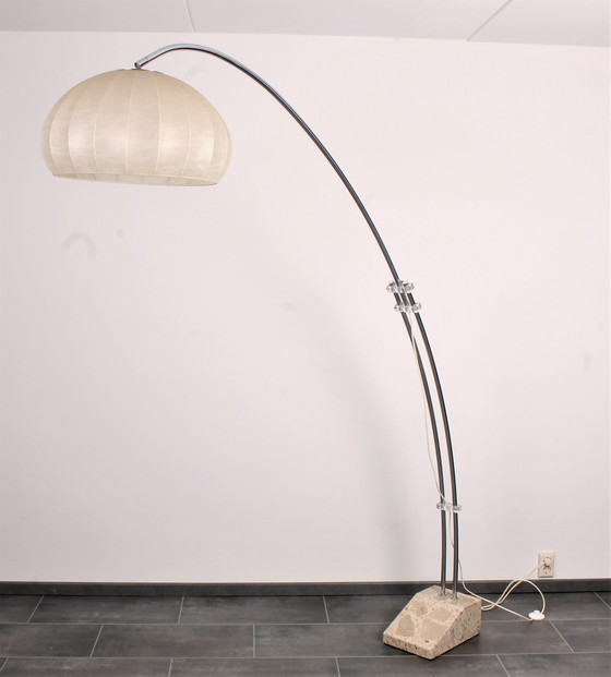 Image 1 of Hustadt arc lamp with marble base