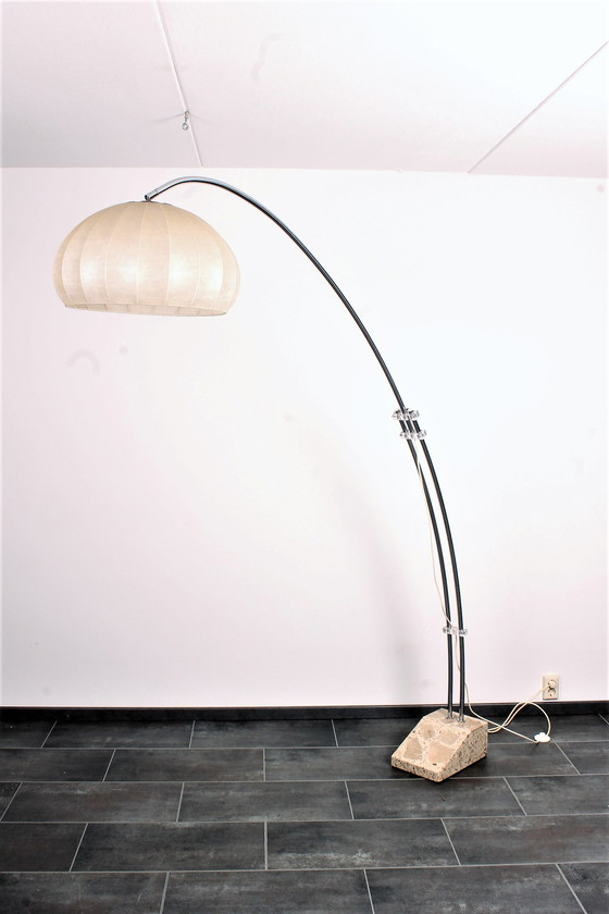 Image 1 of Hustadt arc lamp with marble base