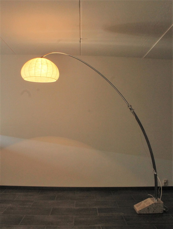 Image 1 of Hustadt arc lamp with marble base