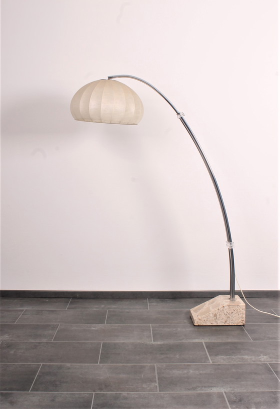 Image 1 of Hustadt arc lamp with marble base