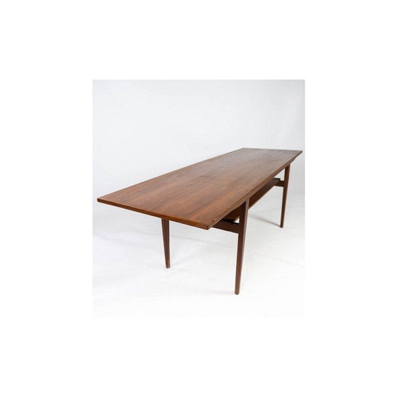 Image 1 of Vintage teak coffee table with shelf, Denmark 1960
