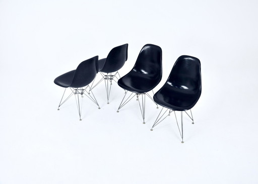 Dining Chairs DSR by Charles & Ray Eames for Herman Miller, 1970s, set of 4