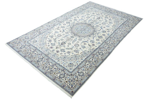 Hand-knotted Nain 9 La With Silk And Signature "Habibian" - 311 X 191 Cm