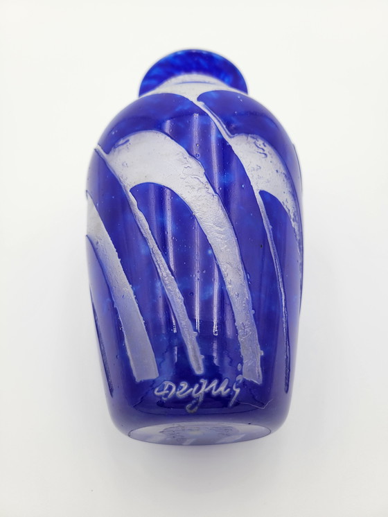 Image 1 of Vase En Pate De Verre Multicouche Signed Degué