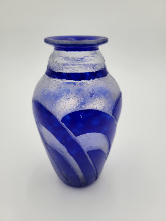 Image 1 of Vase En Pate De Verre Multicouche Signed Degué