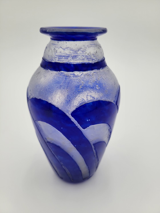 Image 1 of Vase En Pate De Verre Multicouche Signed Degué