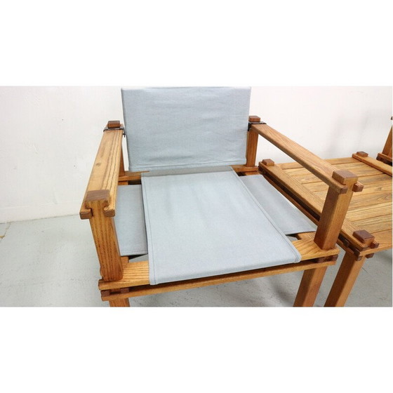 Image 1 of Vintage solid oak wood living room set by Gerd Lange, 1965