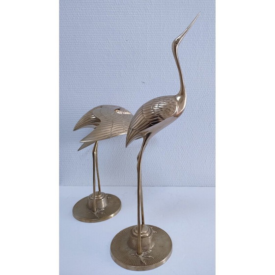 Image 1 of Pair of stilt-walkers in solid brass, 1980