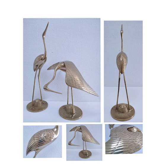 Image 1 of Pair of stilt-walkers in solid brass, 1980