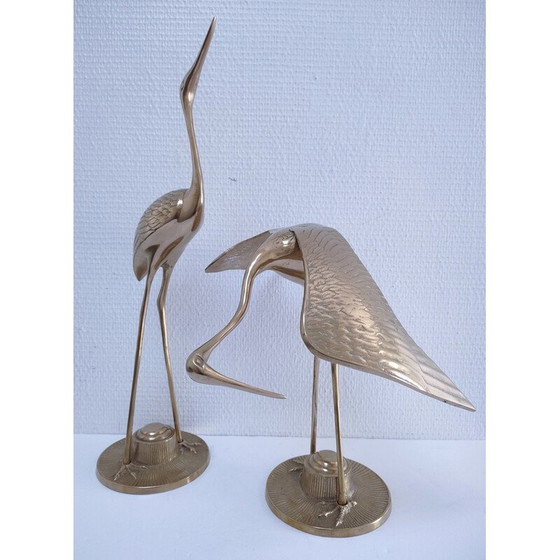 Image 1 of Pair of stilt-walkers in solid brass, 1980