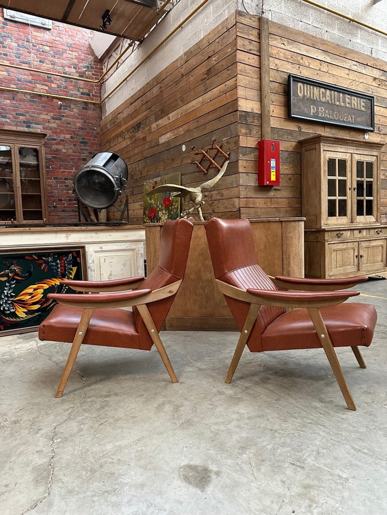 Image 1 of Pair Of 60's Armchairs