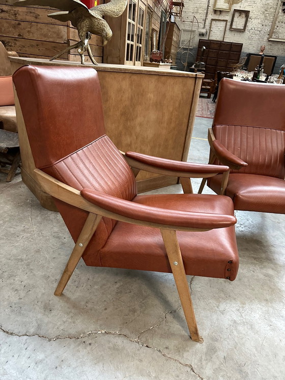 Image 1 of Pair Of 60's Armchairs