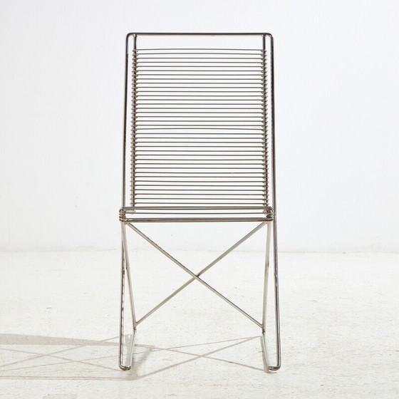 Image 1 of Sedia vintage in acciaio "Kreuzschwinger" di Till Behrens per Schlubach, 1980