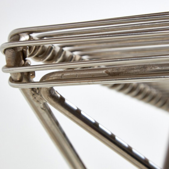 Image 1 of Sedia vintage in acciaio "Kreuzschwinger" di Till Behrens per Schlubach, 1980