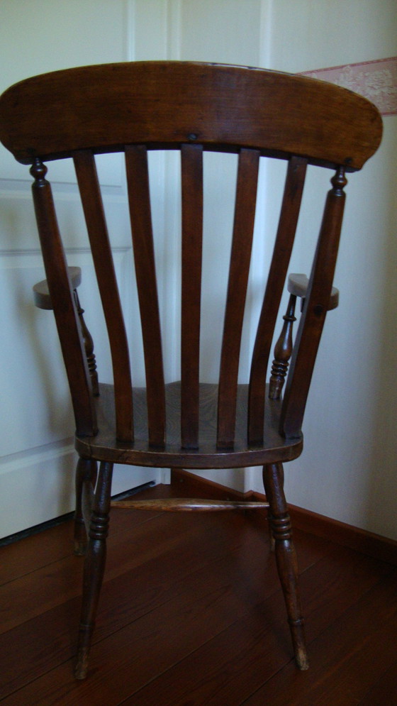 Image 1 of Antique English windsor armchair