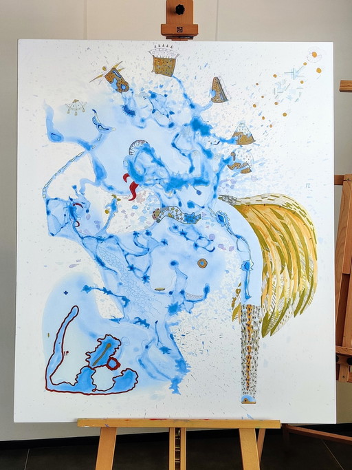 Demeter, René de Bruijn – schilderijen tekeningen, Canvas, Abstract