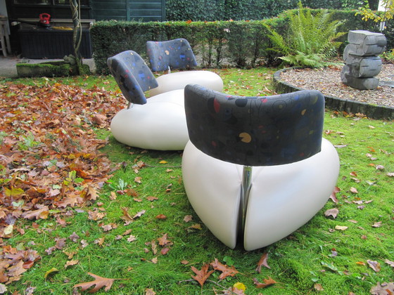 Image 1 of 3x Leolux Pallones armchairs