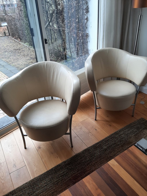 2x Design armchair