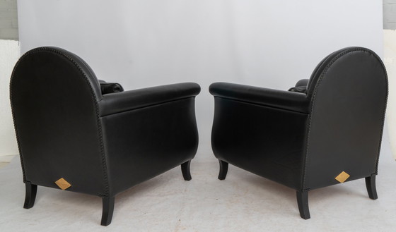 Image 1 of Two Poltrona Frau Lyra armchairs