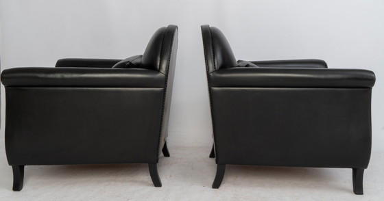 Image 1 of Two Poltrona Frau Lyra armchairs