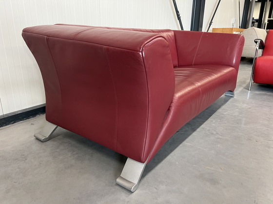 Image 1 of Rolf Benz 322 2.5 seater sofa red leather