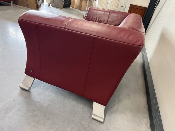 Image 1 of Rolf Benz 322 2.5 seater sofa red leather