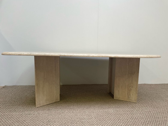 Image 1 of Italian Travertine coffee table