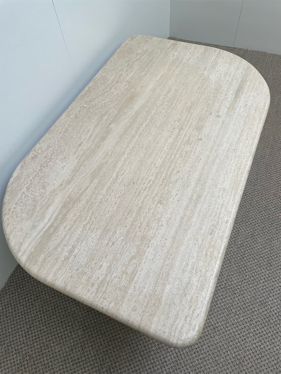 Image 1 of Italian Travertine coffee table