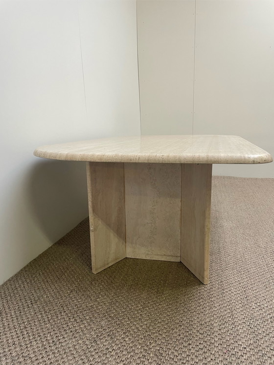 Image 1 of Italian Travertine coffee table