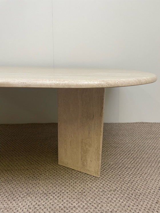 Image 1 of Italian Travertine coffee table