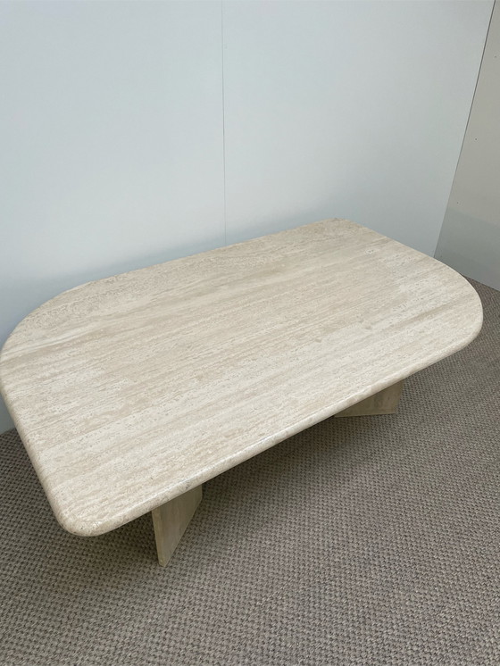 Image 1 of Italian Travertine coffee table