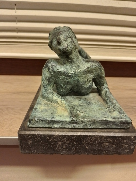 Image 1 of Statue en cuivre femme nue Himajuwita Pakun