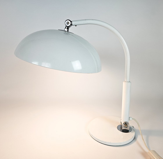 Image 1 of Hala Zeist - H. Th. Busquet - model P-144 - table lamp - white - Bauhaus - 1950's