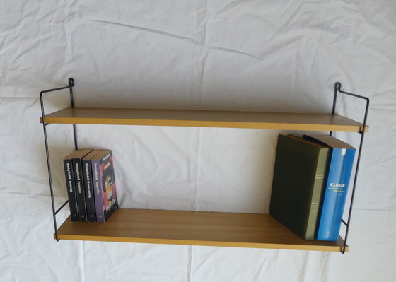 Image 1 of Bookcase wall shelf beech string similar