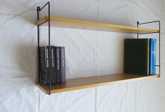 Image 1 of Bookcase wall shelf beech string similar